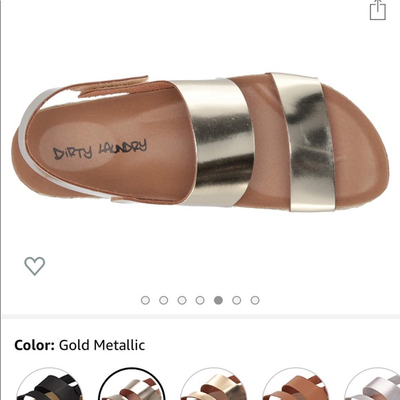 Gold Platform Sandals - Picture 3 of 4